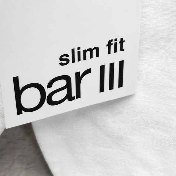 Bar III Suit Vest Mens XL White Linen Slim Fit Formal Wedding Party $115 New - Picture 3 of 8